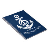 Nautische melodie anker notitieboek (Rechterzijde)