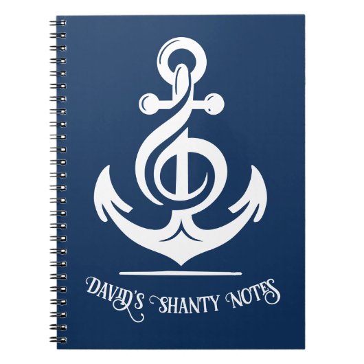 Nautische melodie anker notitieboek (Voorkant)
