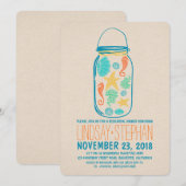 Nautische metselaar jar strand repetitie diner uit kaart (Voorkant / Achterkant)