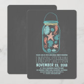 Nautische metselaar jar strand repetitie diner uit kaart (Voorkant / Achterkant)