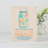 Nautische metselaar jar strand verlovingsfeest uit kaart (Staand voorkant)