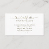 Nautische minimalistische gouden ringen visitekaartje (Achterkant)