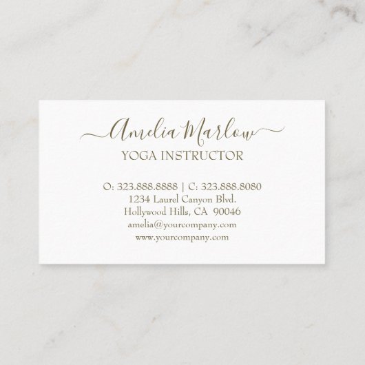 Nautische minimalistische gouden ringen visitekaartje (Achterkant)