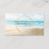 Nautische minimalistische gouden ringen visitekaartje (Voorkant)