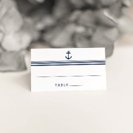 Nautische moderne bruiloft escort plaats kaarten plaatskaartje