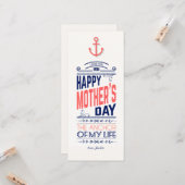 nautische Moederdag-Kaart Kaart (Voorkant / Achterkant in situ)