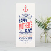 nautische Moederdag-Kaart Kaart (Staand voorkant)