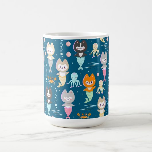 Nautische Mokken versierd met leuke zeemeermin kit (Center)