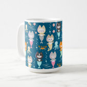 Nautische Mokken versierd met leuke zeemeermin kit (Voorkant links)