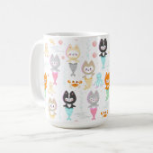 Nautische Mokken versierd met leuke zeemeermin kit (Voorkant links)