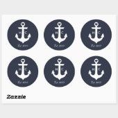 Nautische monogram Stickers (Vel)