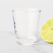 Nautische Monogrammed bruiloft Shot Glas (Rechts)