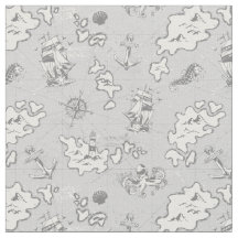 nautische monotone antiek piratenkaart