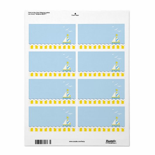 Nautische naamtag etiket (Full Sheet)