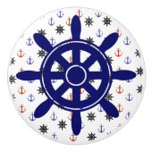 Nautische Nautische Nautische Knop van anker en wi (Voorkant)