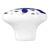 Nautische Nautische Nautische Knop van anker en wi (Zijkant)