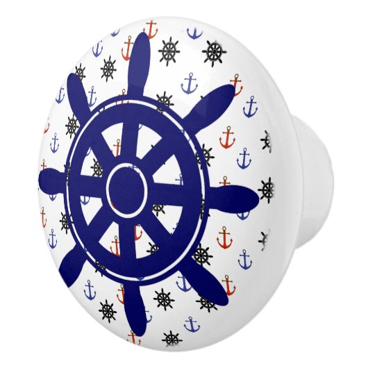 Nautische Nautische Nautische Knop van anker en wi (Rechts)