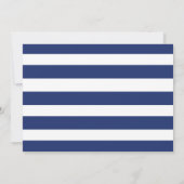 Nautische Navy Stripe Baby shower met Gold Anchor Kaart (Achterkant)