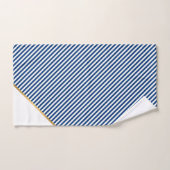 NAUTISCHE NAVY WHITSTRIPE GOLD BATH TOWEL SET BAD HANDDOEK (Handdoek)