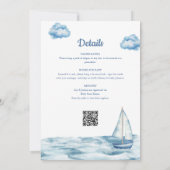 Nautische oceaan Baby shower alles in één Kaart (Achterkant)