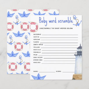 Nautische oceaan - Baby Word Scramble