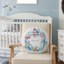 Nautische Oceaan Dieren Boot en Vuurtoren