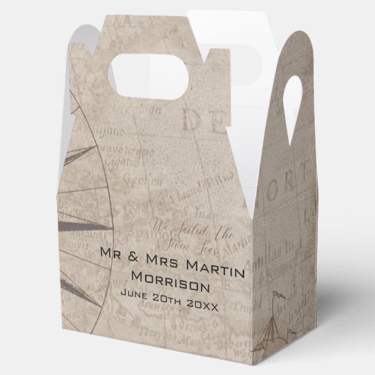 Nautische oceaan jacht bruiloft bedankdoosjes (Geopend)