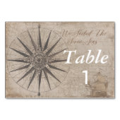 Nautische oceaan jacht bruiloft kaart (Achterkant)