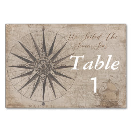 Nautische oceaan jacht bruiloft kaart