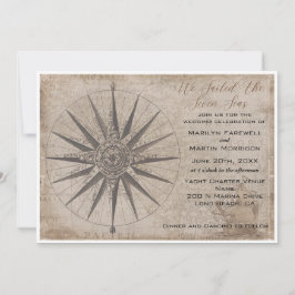Nautische oceaan jacht bruiloft kaart