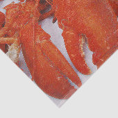 Nautische Oceaan Rode Textuur Kreeft Tissuepapier (Detail)