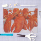Nautische Oceaan Rode Textuur Kreeft Tissuepapier (Craft)