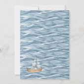 Nautische Oceaangeboorte Babyborrel Kaart (Achterkant)