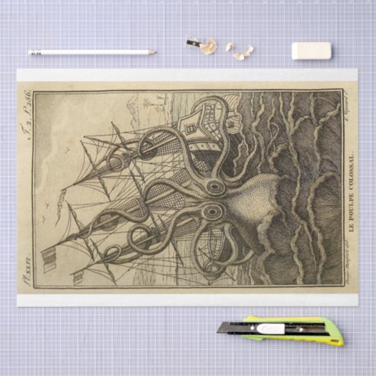 Nautische Octopus Boot Ephemera Decoupage Schip Tissuepapier (Craft)