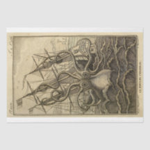 Nautische Octopus Boot Ephemera Decoupage Schip