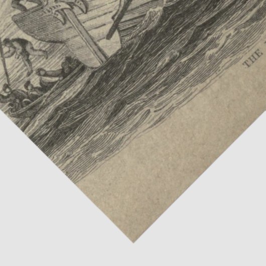 Nautische Octopus Boot Ephemera Decoupage Schip Tissuepapier (Detail)