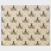 Nautische octopus Cadeaupapier (Vlak)