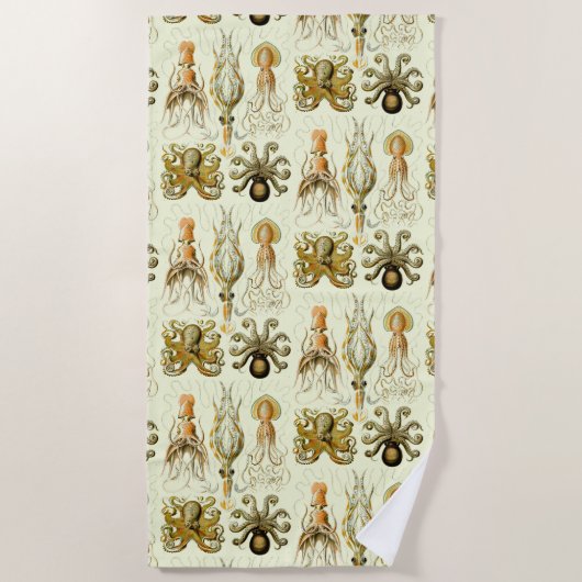  Nautische octopus door Ernst Haeckel Strandlaken (Voorkant)