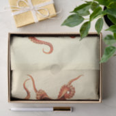 Nautische Octopus Ephemera Decoupage Rood Tissuepapier (Geschenk)