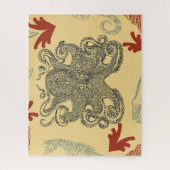 nautische octopus illustratie legpuzzel (Verticaal)