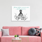 Nautische Octopus Kraken een glad zee nooit gemaak Canvas Afdruk (Insitu (Woonkamer))