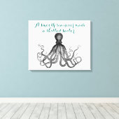 Nautische Octopus Kraken een glad zee nooit gemaak Canvas Afdruk (Insitu (Houten vloer))