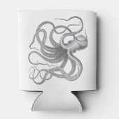 Nautische octopus kraken  steampunk antiek blikjeskoeler (Achterkant)