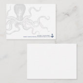 Nautische octopus met anker | Notecard Notitiekaartje (Voorkant / Achterkant)