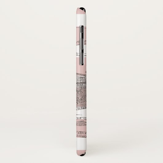 Nautische  octopus op roze strepen Case-Mate iPhone case (Achterkant/links)