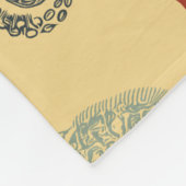 Nautische Octopus Zee Monster Illustratie Fleece Deken (Hoek)