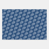 Nautische Oester Shell Monogram met Naam Datum Inpakpapier Vel (Voorkant 3)