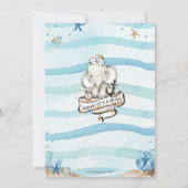 Nautische olifant Ahoy Het is een Boy Baby shower Kaart (Achterkant)