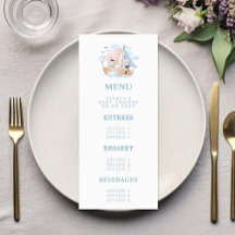 Nautische olifant beer waterverf boot babyshower