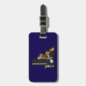 Nautische onderzeebootkapitein met periscoop bagagelabel (Voorkant verticaal)